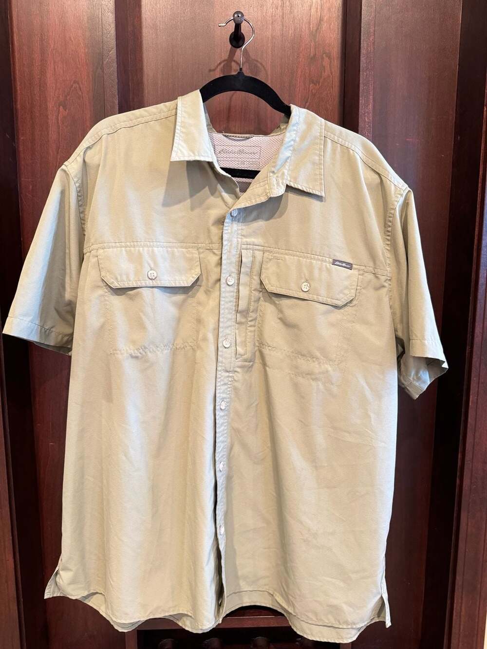 Eddie Bauer Men's 2XL Classic Short Sleeve Ripstop Hiking Shirt